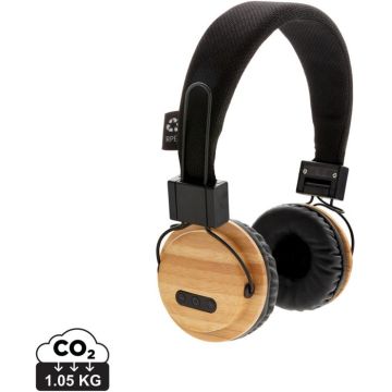 Bamboo Wireless Headphone - brown, black - main image