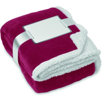 Blanket Coral Fleece/ Sherpa - Burgundy - item picture front