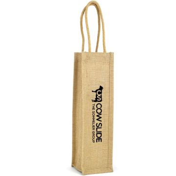 Bordeaux Wine Bag - Natural, 360x130x100mm - main image