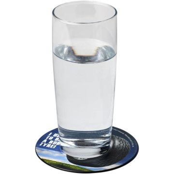 Brite-Mat Round Coaster With Tyre Material - Black - image main