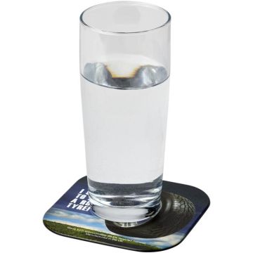 Brite-Mat Square Coaster With Tyre Material - Black - image main