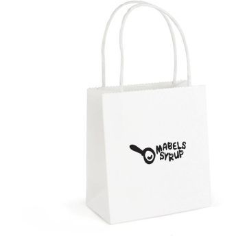 Brunswick Small White Paper Bag - White, 155x140x80mm - main image