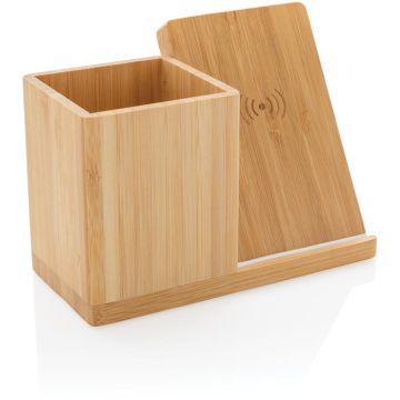 Calgary Bamboo 10W Wireless Charger - brown - main image