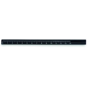Carpenters Pencil With Ruler - Black - item picture front