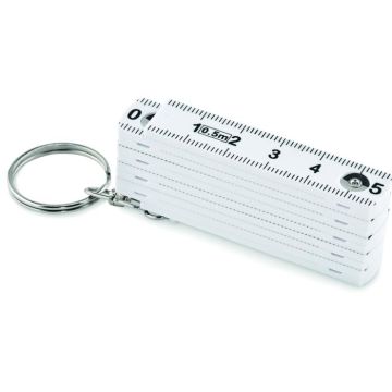 Carpenters Ruler Key Ring 50Cm - White - item picture front
