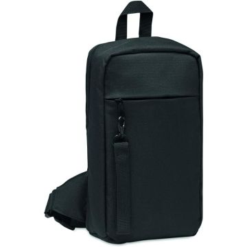 Cross Chest Bag In 600D RPET - Black - item picture front