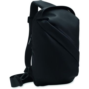 Cross Chest Bag In Soft Pu - Black - item picture front