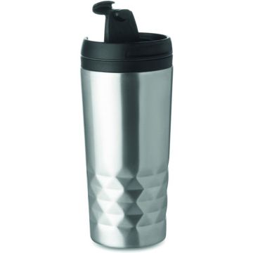 Double Wall Travel Cup 280 ml - Matt Silver - item picture front