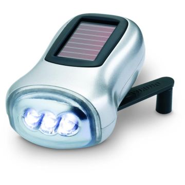 Dual Powered Dynamo Torch - Matt Silver - item picture front