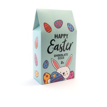 Easter – Eco Carton - Hollow Chocolate Eggs - x8