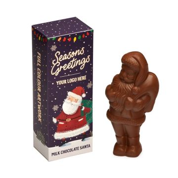 Eco Flip Top Box - Milk Chocolate Santa