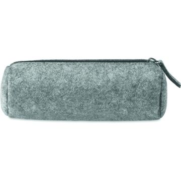 Felt Zippered Pencil Case - Grey - item picture front