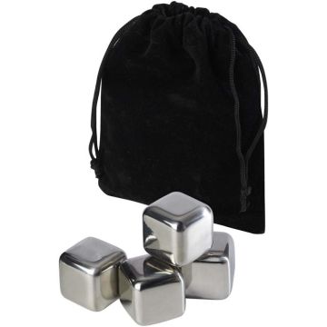 Froz Stainless Steel Ice Cubes Set - Black, Silver - image main