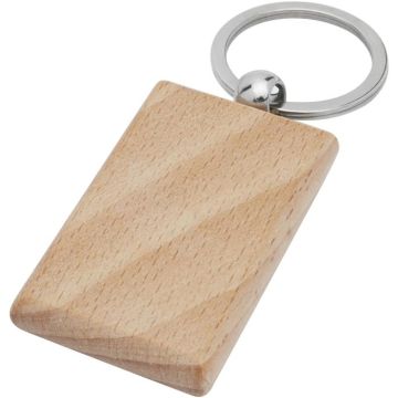 Gian Beech Wood Rectangular Keychain - Natural - image main