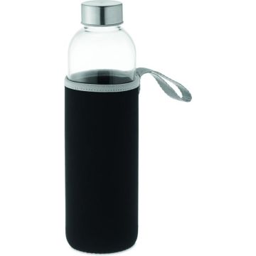 Glass Bottle In Pouch 750ml - Black - item picture front
