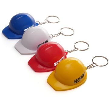 Hard Hat Plastic Bottle Opener Keyring - 64 x 45 x 30mm - main image