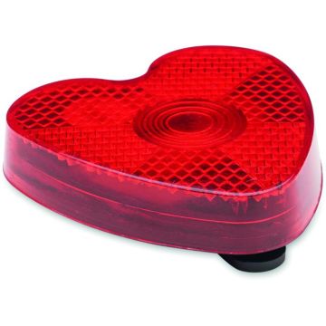 Heart Shaped Reflector Light - Red - item picture front