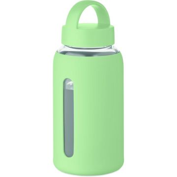 High Borosilicate Glass Bottle - Mint Green - item picture front