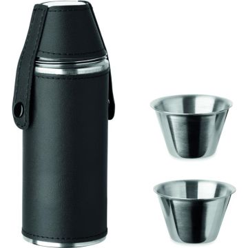 Hip Flask With Shot Cups - Black - item picture front