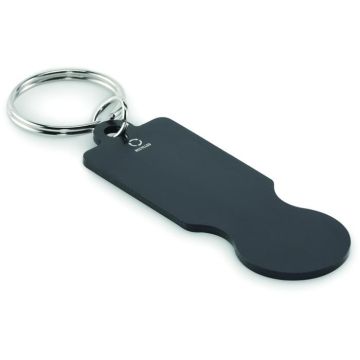 Key Ring With Trolley Token - Black - item picture front