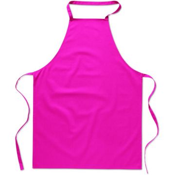 Kitchen Apron In Cotton - Fuchsia - item picture front