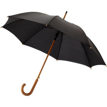 Kyle 23" Auto Open Umbrella Wooden Shaft And Handle - Black - image main