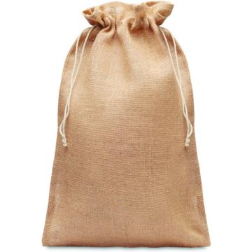 Large Jute Gift Bag 30X47 cm - Beige - item picture front