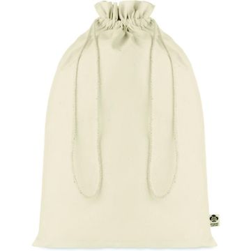 Large Organic Cotton Gift Bag - Beige - item picture front