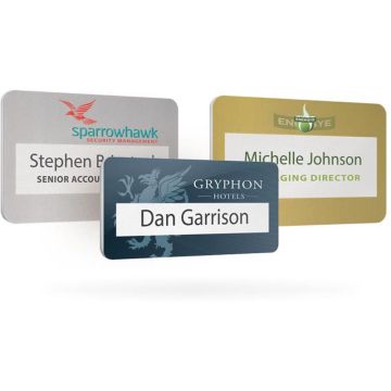 Matt Finish Reusable Name Window Badges