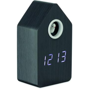 Mdf Cuckoo Alarm Clock - Black - item picture front