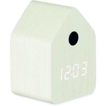 Mdf Cuckoo Alarm Clock - White - item picture front