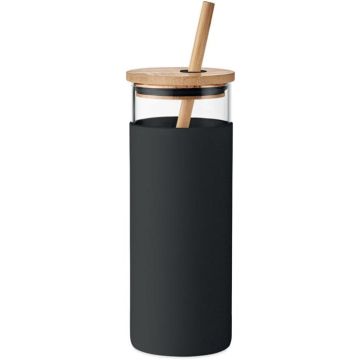 Strass Glass Tumbler 450ml Bamboo Lid