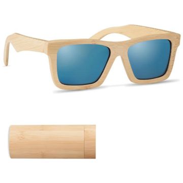 Wanaka Sunglasses And Case In Bamboo