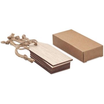 Etibam Set Of 6 Wooden Gift Tags