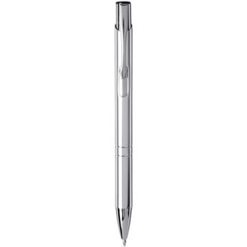 Moneta Anodized Aluminium Click Ballpoint Pen (Blue Ink) - Chrome - image main