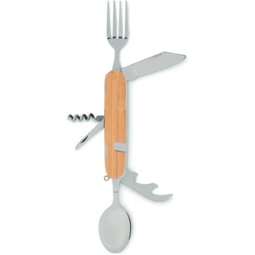 Multifunction Cutlery Set - Wood - item picture front