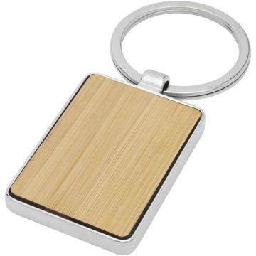 Neta Bamboo Rectangular Keychain - Natural - image main