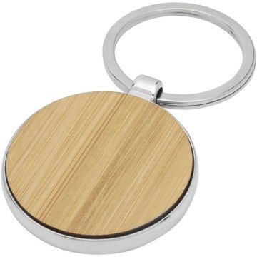 Nino Bamboo Round Keychain - Natural - image main