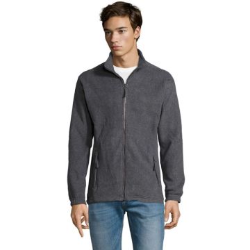 North Zipped Fleece Jacket - Grey Melange, L - item picture front