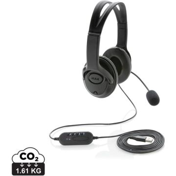 Over Ear Wired Work Headset - black - main image