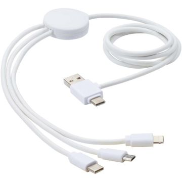Pure 5-In-1 Charging Cable With Antibacterial Additive - White - image main