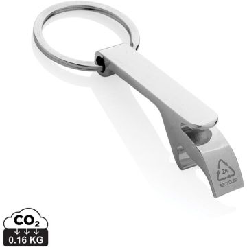RCS Recycled Zinc Alloy Bottle Opener Keychain - silver - main image