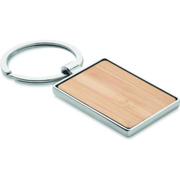 Rectangular Key Ring Bamboo - Wood - item picture front
