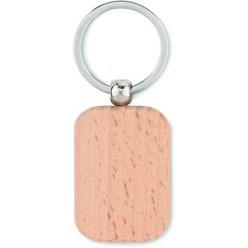 Rectangular Wooden Key Ring - Wood - item picture front