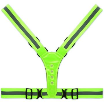 Reflective Body Belt With Led - Neon Green - item picture front