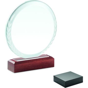 Round Award Plaque - Brown - item picture front