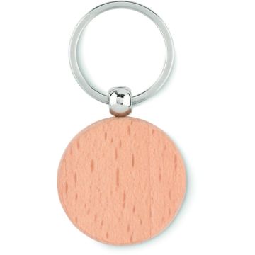 Round Wooden Key Ring - Wood - item picture front