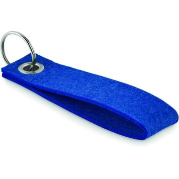 RPET Felt Key Ring - Royal Blue - item picture front