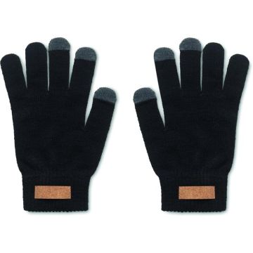 RPET Tactile Gloves - Black - item picture front