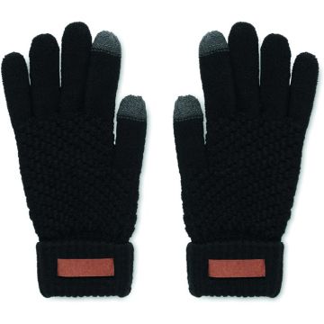 RPET Tactile Gloves - Black - item picture front
